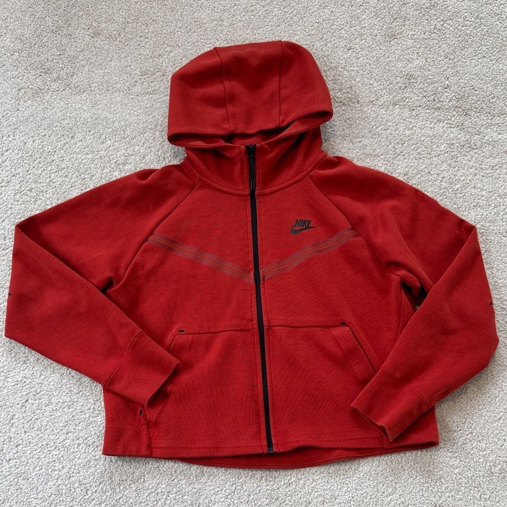 Nike Tech Fleece Windrunner Women's Full-Zip Hoodie Orange Size M